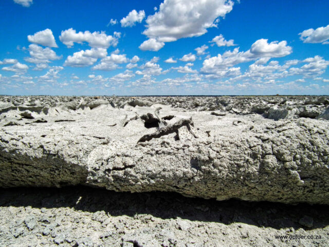 Dried mud at Kudiakam Pan