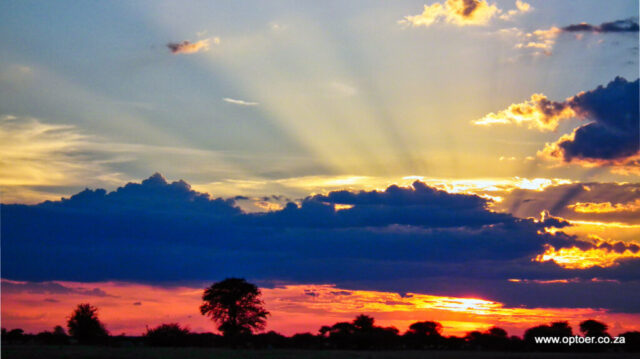 Sunset over Nxai Pan